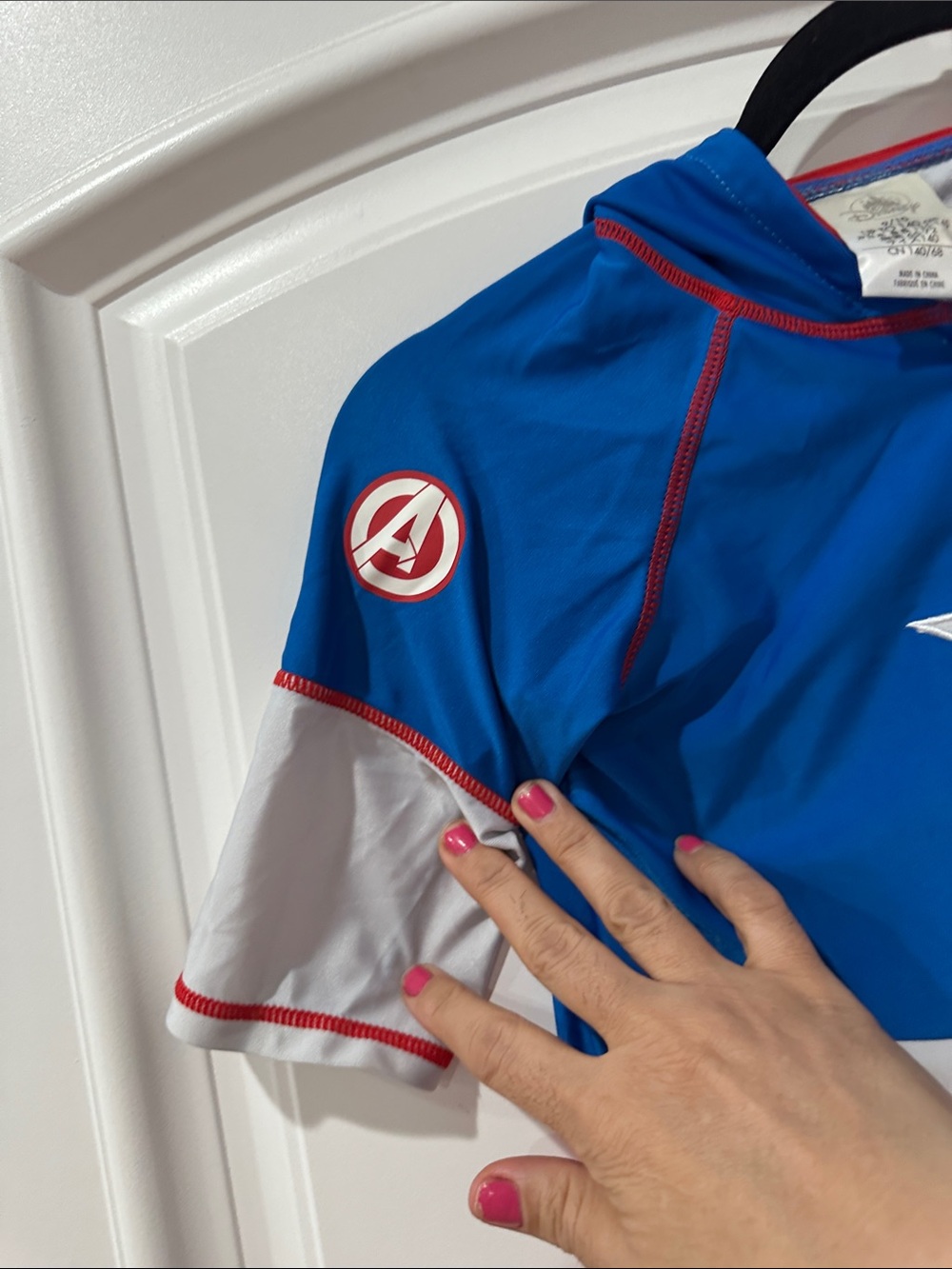 Disney Kids Blue & Red Captain Star Costume Hoodie Romper - Picture 3 of 9